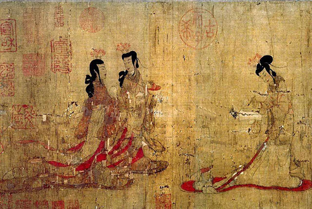 時代物　中国古画 File:Fuxi and Nüwa. 1964 Astana Cemetery.png - 维基百科，自由的