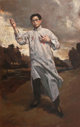 江上青  管建新   油画   132x207cm